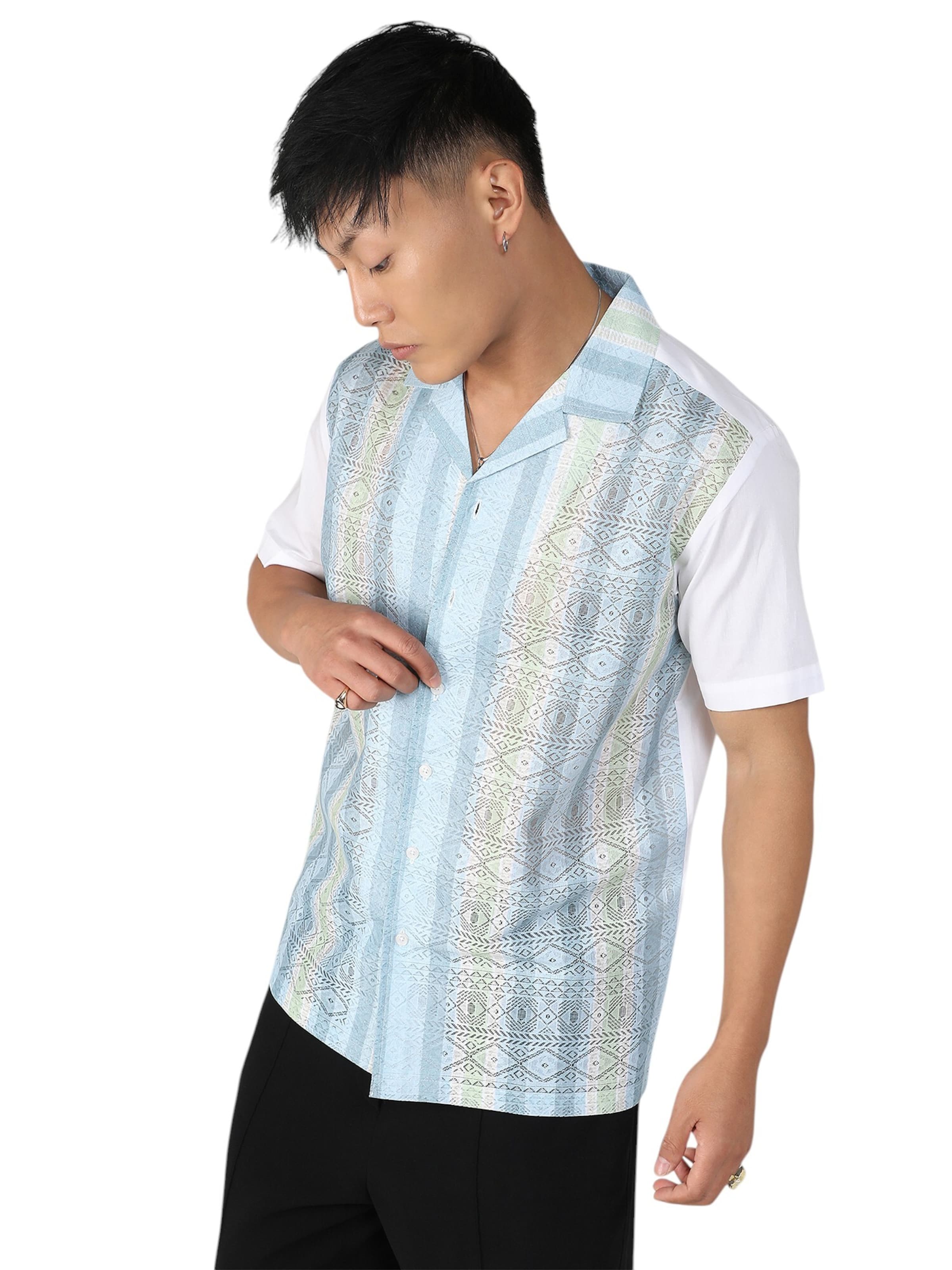 Comfort Fit Cămașă 'Tabatha' de la Campus Sutra pe albastru