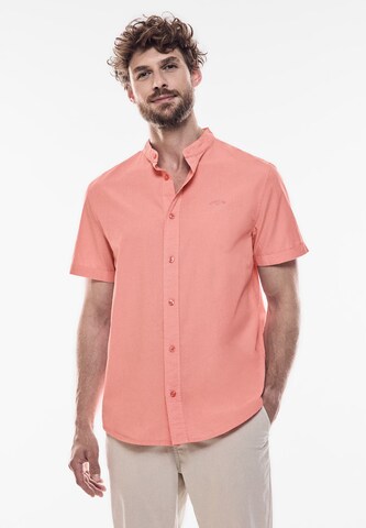 Street One MEN Regular Fit Hemd in Orange: Vorderseite