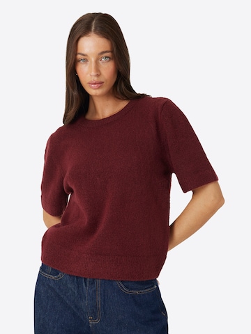 Pull-over BRAVE SOUL en rouge : devant