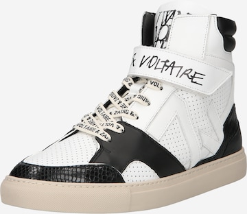 Sneaker alta di Zadig & Voltaire in bianco: frontale