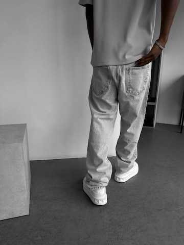 Kleidermafia Baggy Jeans 'Baggy Torn Jeans - Grey' in Grijs