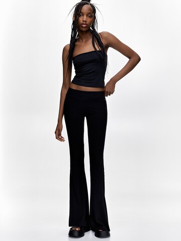 Pull&Bear Flared Trousers in Black