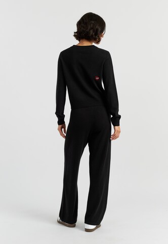 Chinti & Parker Gebreid vest 'Snoopy & Charlie Brown' in Zwart