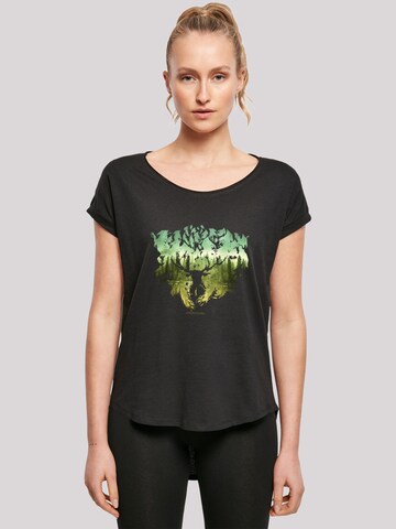 F4NT4STIC Shirt 'Harry Potter Magical Forest' in Zwart: voorkant