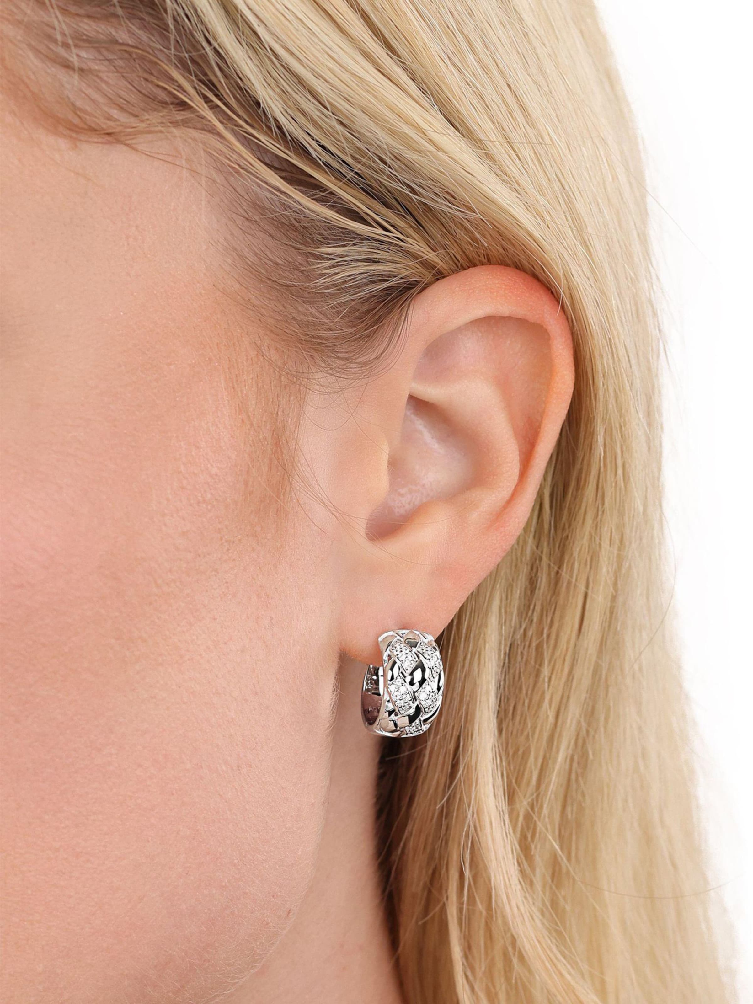 Boucles d'oreilles 'Creolen' JOOP! en argent : devant