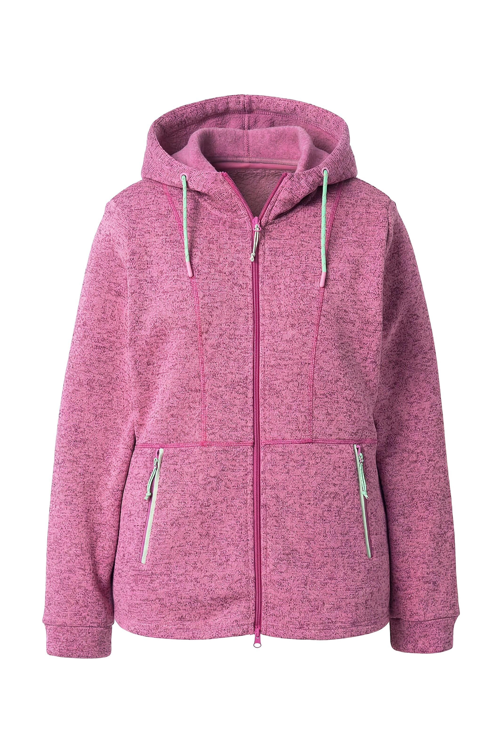 Ulla Popken Sweatjacke in Pink: Vorderseite