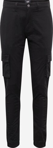 Effilé Pantalon cargo Denim Project en noir : devant