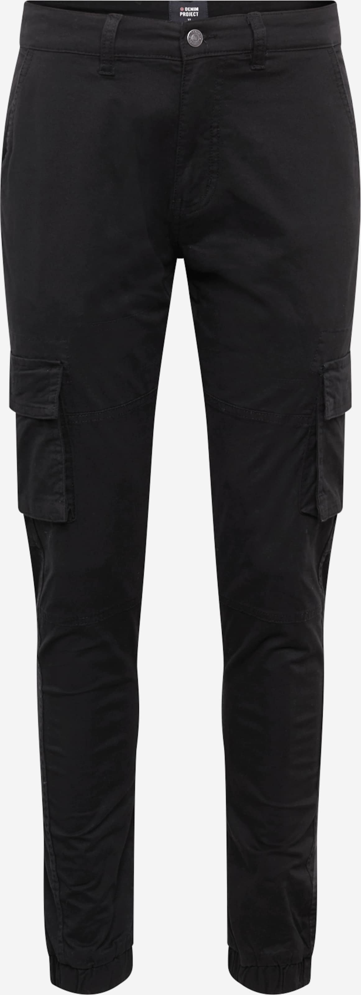 【YOURNUS】Press Pocket Black Cargo Denim Verdusa Men's Flap Pocket Zipper Fly Wide Leg Casual Denim