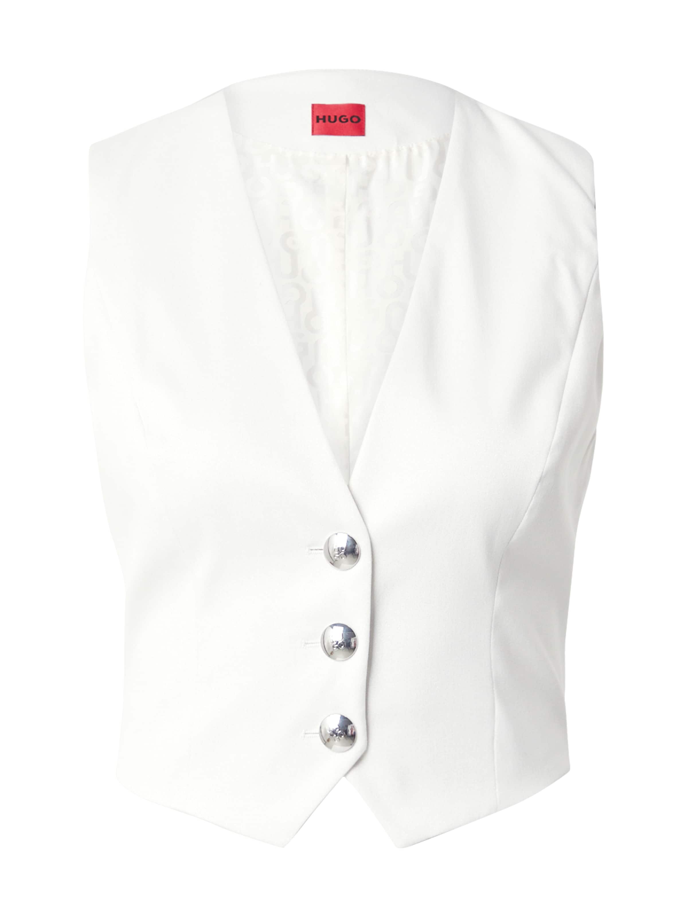 HUGO Jakkesætsvest 'Awestana' i hvid: forside