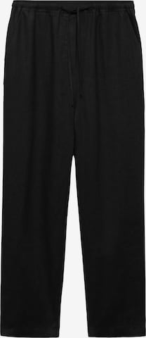 MANGO Loosefit Broek in Zwart: voorkant