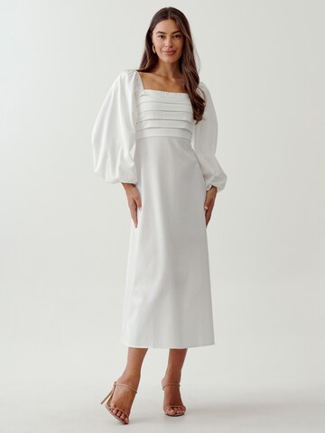 Robe 'MAURA' Tussah en blanc