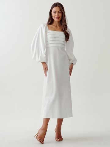 Robe 'MAURA' Tussah en blanc