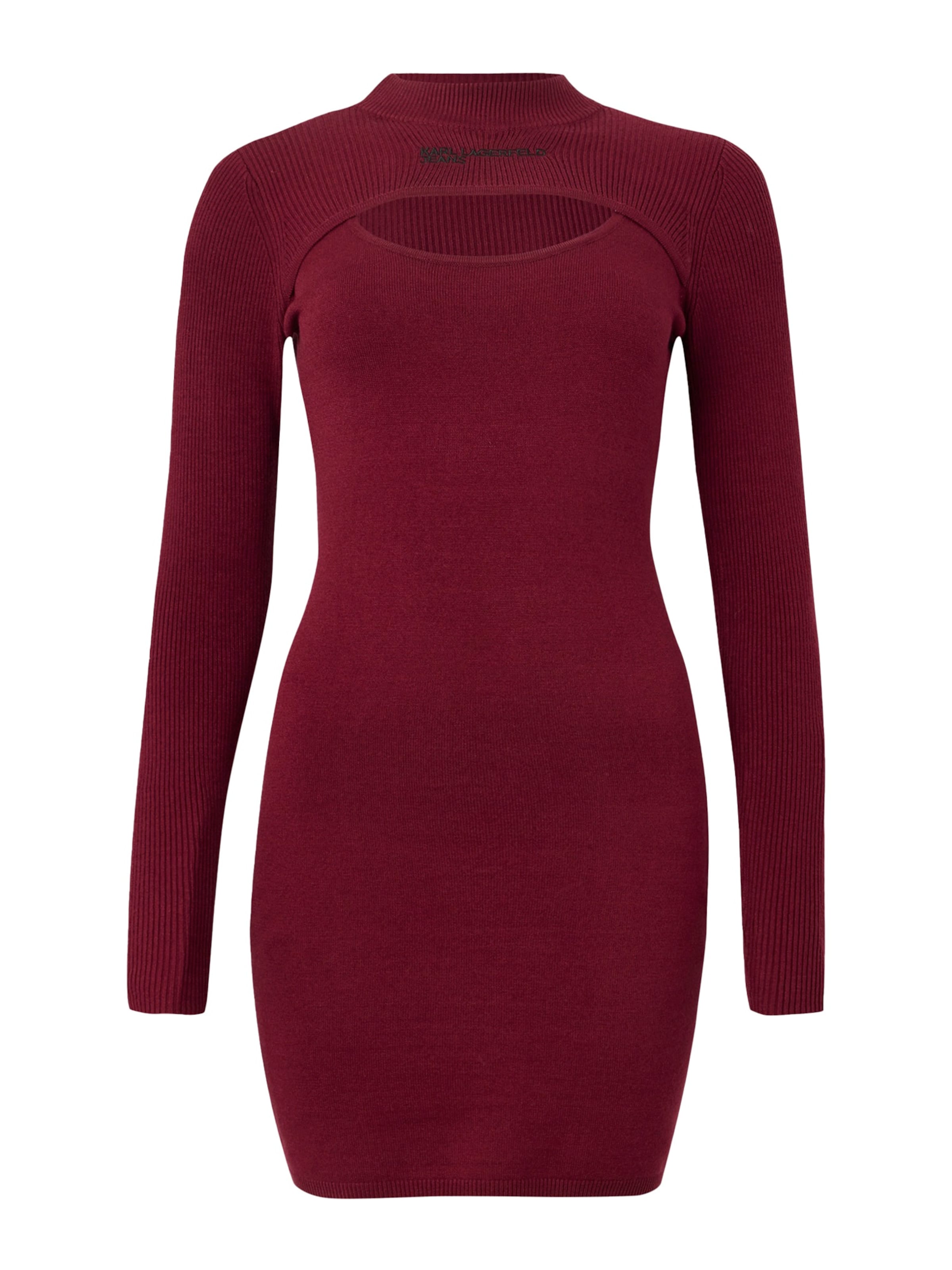 raudona KARL LAGERFELD JEANS Megzta suknelė: priekis