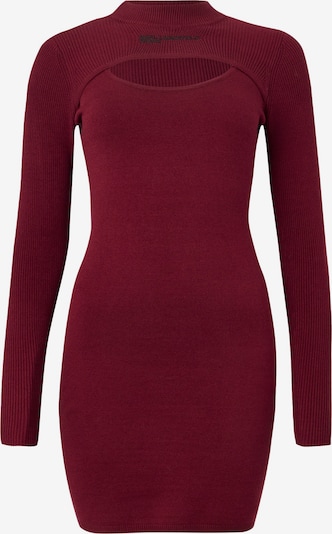 Rochie tricotat KARL LAGERFELD JEANS pe roșu burgundy / negru, Vizualizare produs