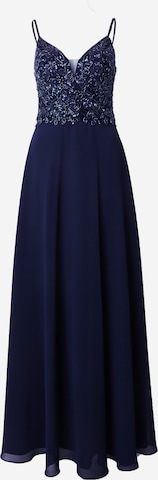 Robe de soirée Laona en bleu : devant