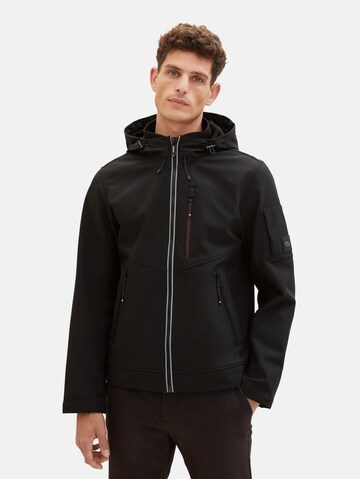 TOM TAILOR Between-season jacket in Black: front