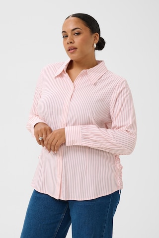 KAFFE CURVE Shirt in Roze: voorkant