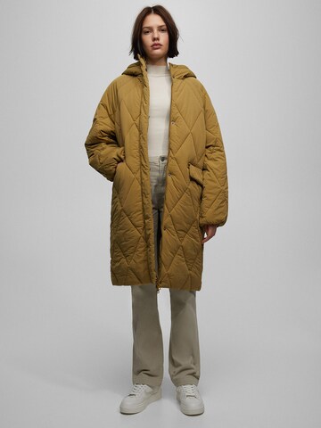 Pull&Bear Between-seasons coat in Green: front