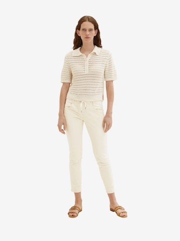 Coupe slim Pantalon TOM TAILOR en beige