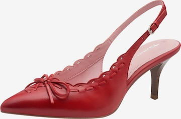 Escarpins à bride arrière Tamaris en rouge : devant