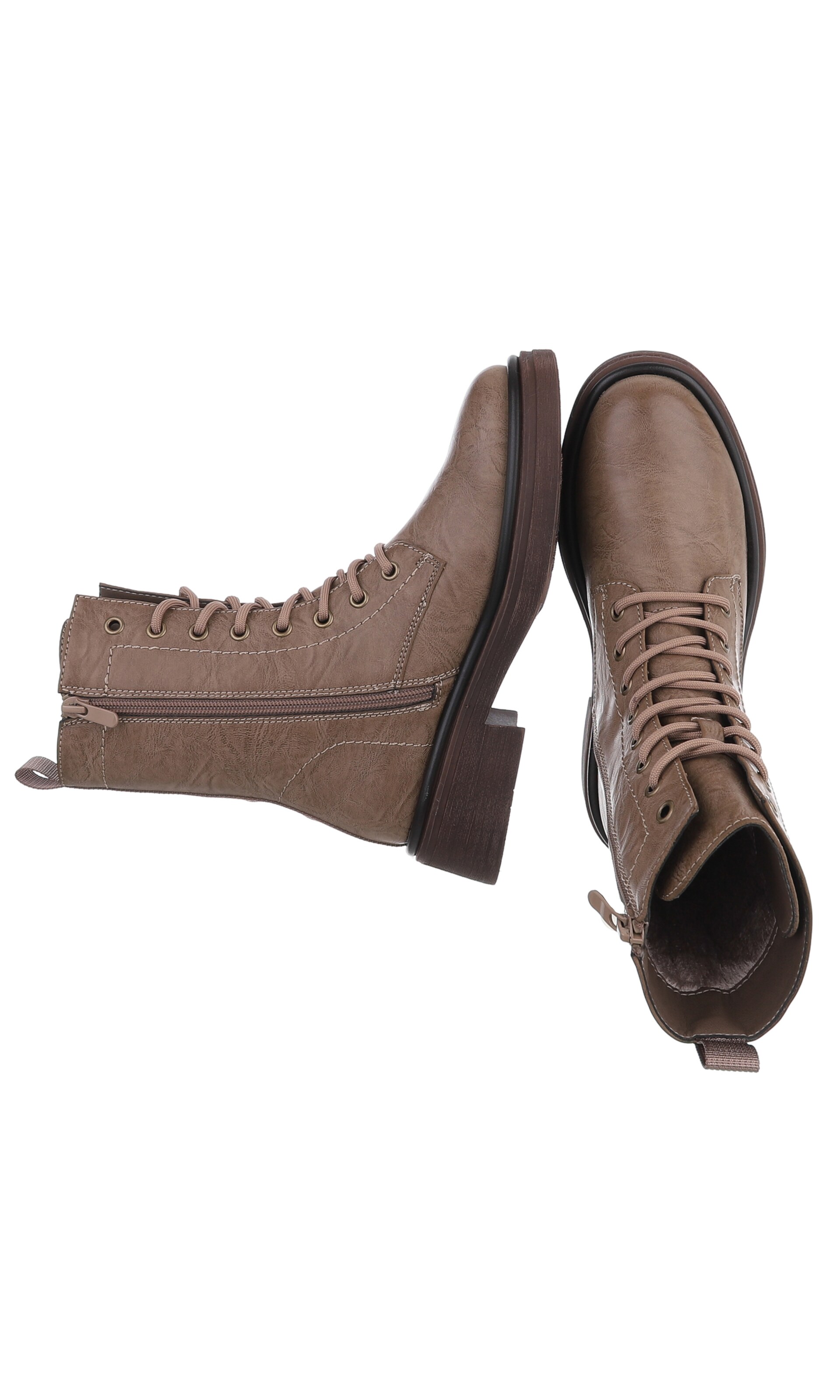 Ital-Design Schnürstiefelette in Braun