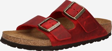 BIRKENSTOCK Чехли 'Arizona' в червено: отпред