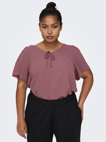 T-shirt ONLY Carmakoma en rose