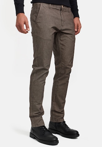 INDICODE JEANS Regular Chino trousers 'Asher' in Brown