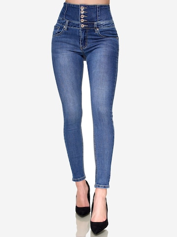 Skinny Jean Elara en bleu : devant