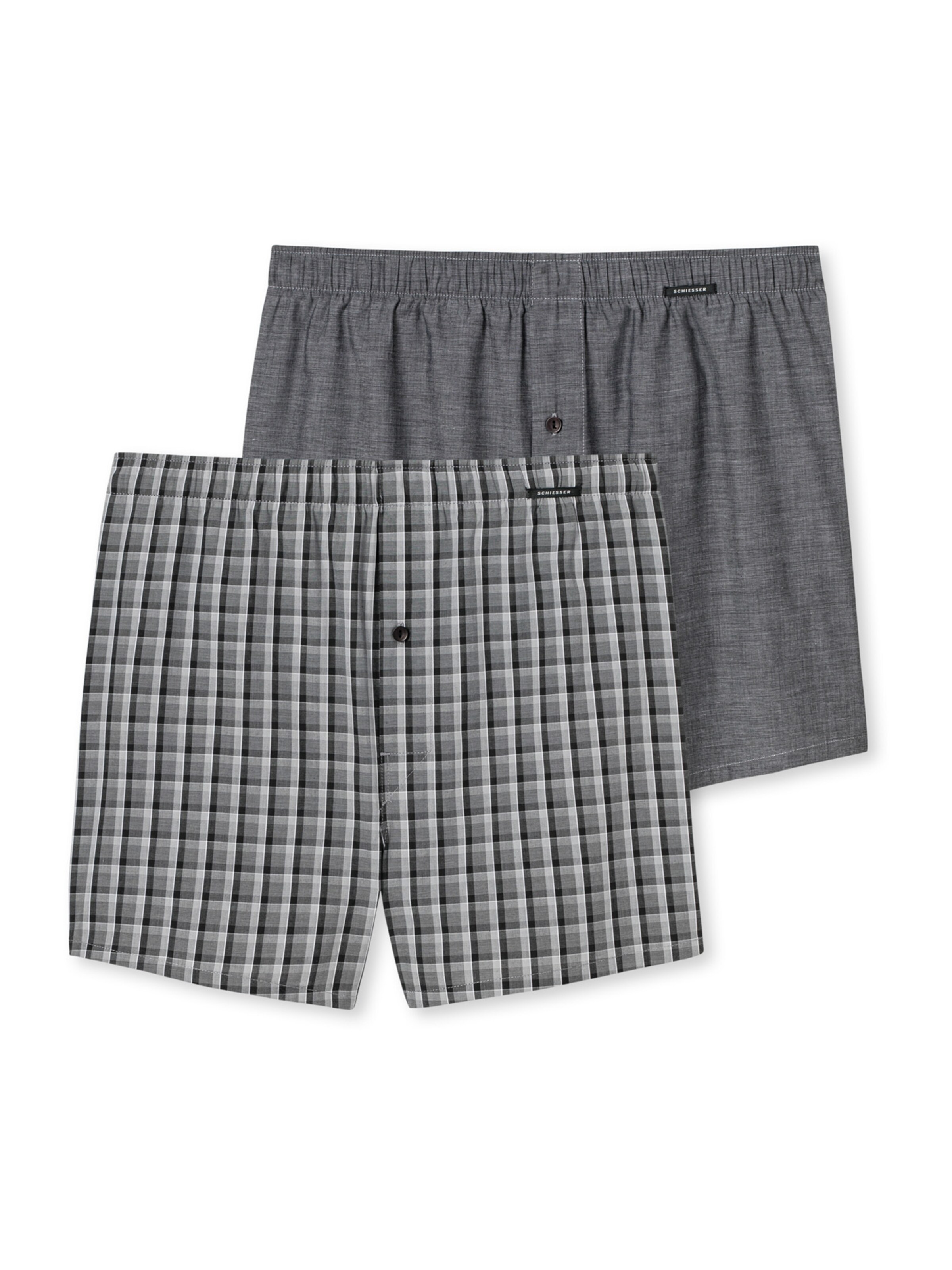 Boxers SCHIESSER en gris : devant