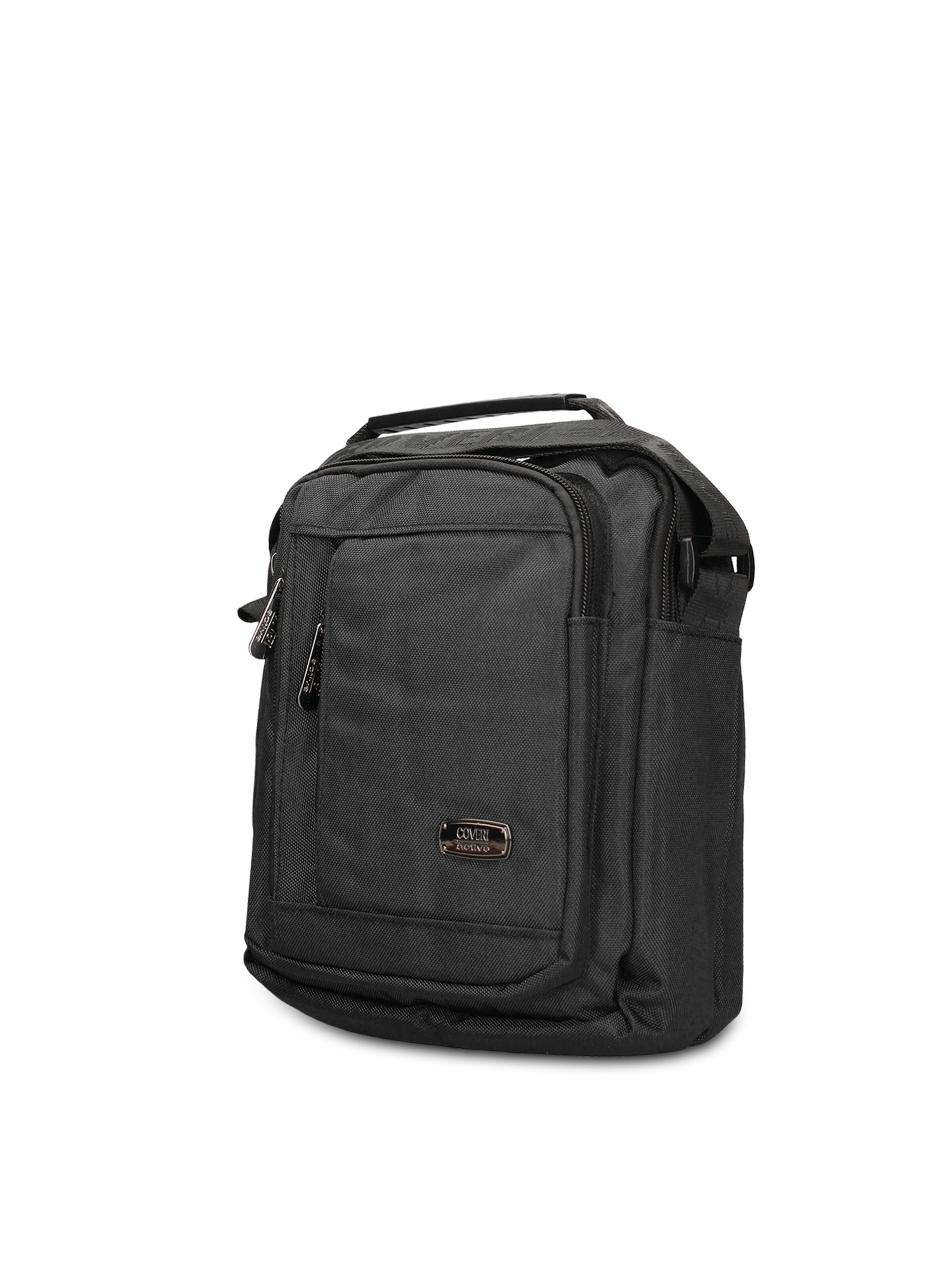 Borsa a tracolla 'Borsa a Tracolla Uomo Vegan Leather con Zip' di Coveri Collection in nero