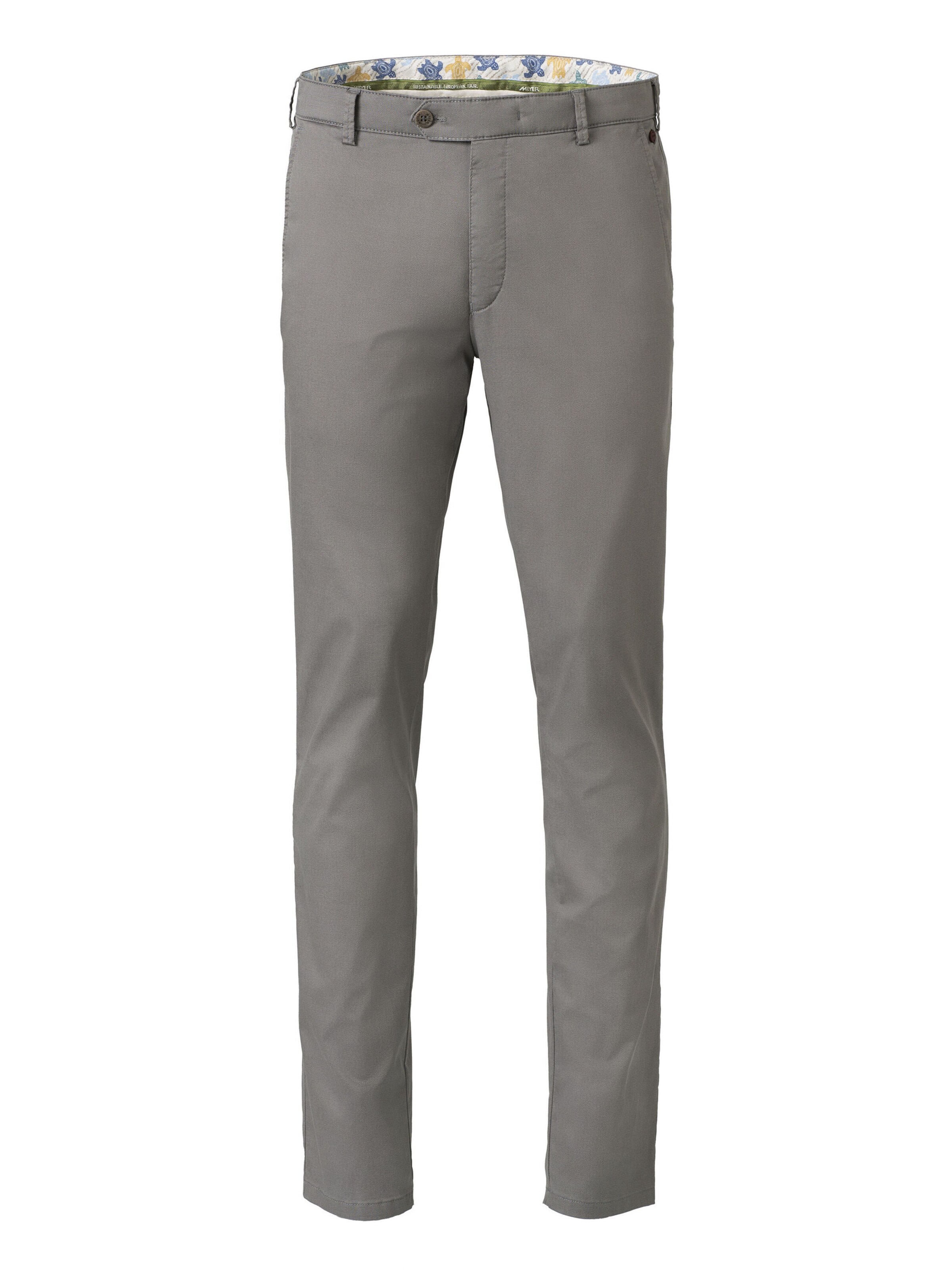 MEYER Slimfit Chino 'Tokyo' in Grijs: voorkant