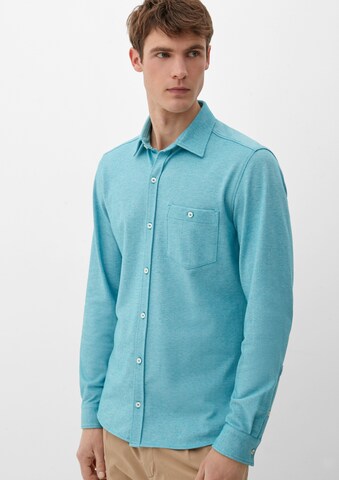 s.Oliver Slim fit Button Up Shirt in Blue: front