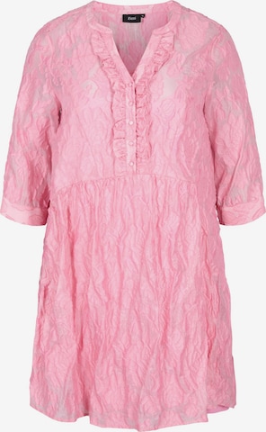 Robe-chemise 'Amina' Zizzi en rose : devant