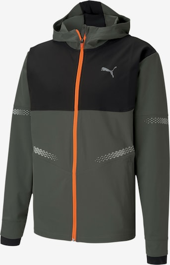 PUMA Sportjacke in grün / orange / schwarz, Produktansicht