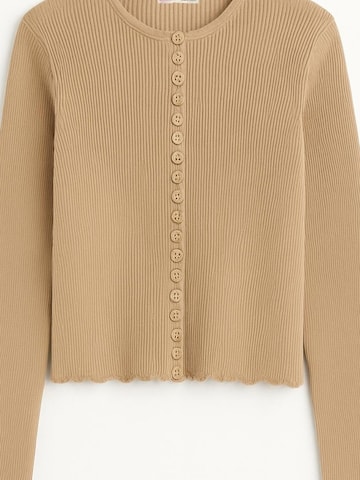 MixRay Knit cardigan in Brown: front