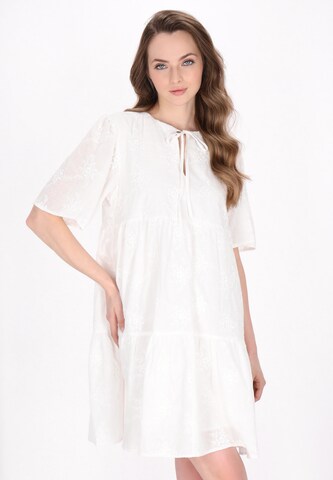 Abito camicia di DreiMaster Maritim in bianco: frontale