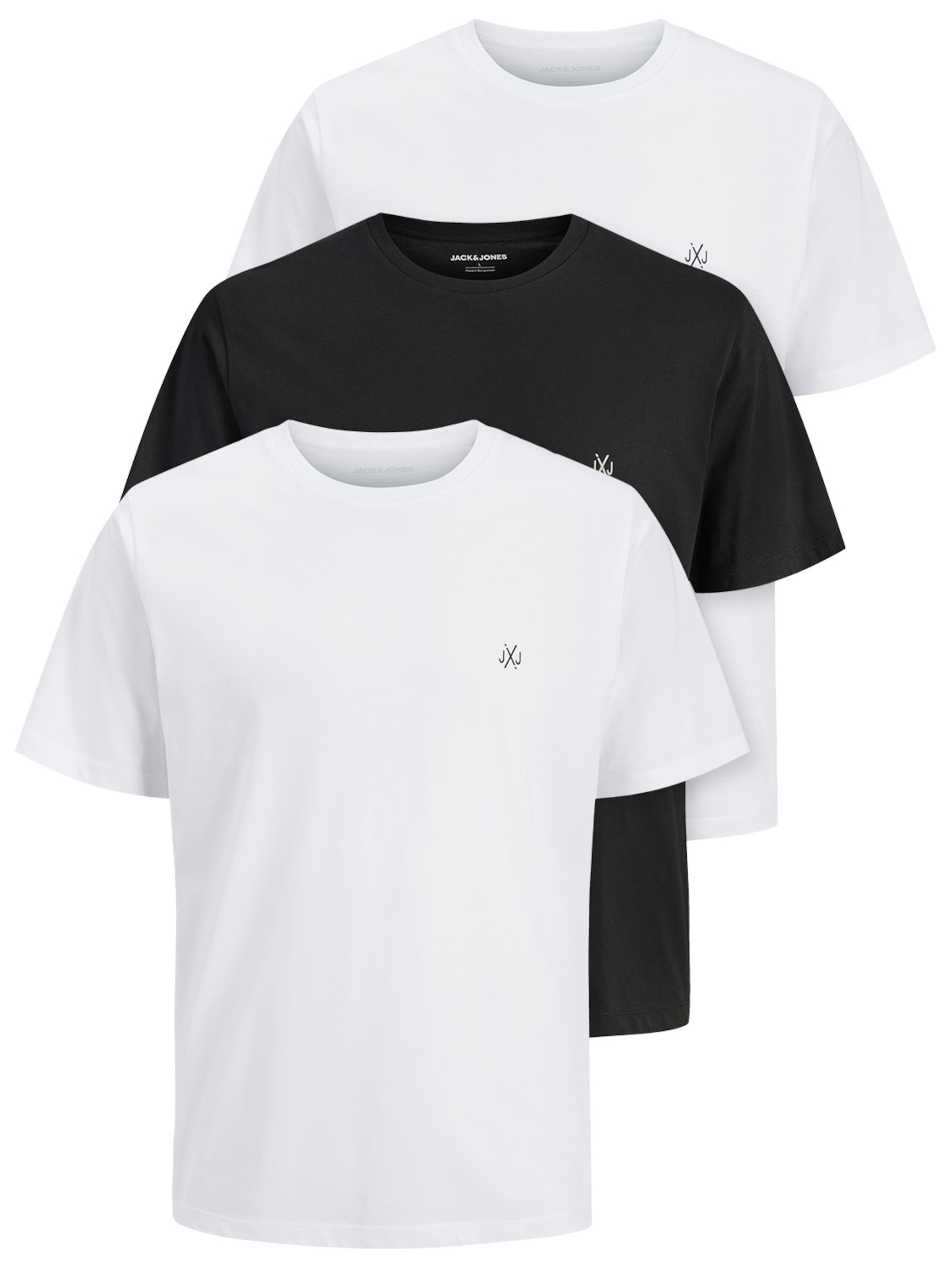JACK & JONES Shirt 'JXJ' in Black / White, Item view