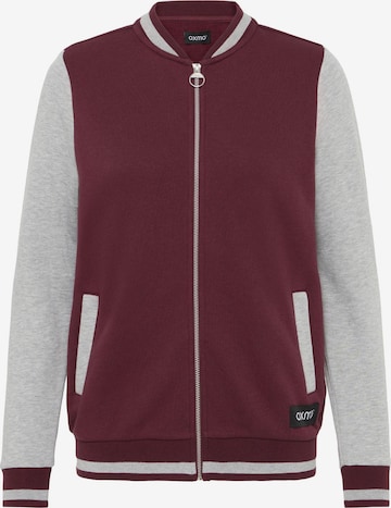 Veste de survêtement ' OXONANA SWEAT JACKET ' Oxmo en rouge : devant