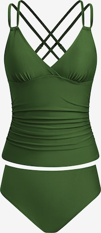 Cupshe Klassisch Tankini 'DAA12D6C074RR' in Grün: Vorderseite