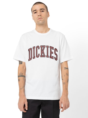 DICKIES - Camisa 'AITKIN' em branco: frente