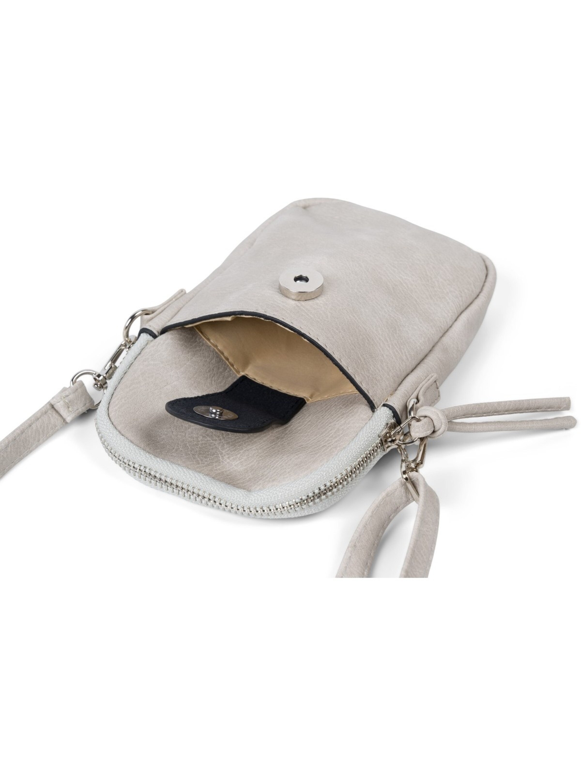 styleBREAKER Crossbody bag 'Mini Umhängetasche Uni' in Grey