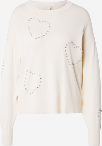 Pull-over 'ONLBee' ONLY en blanc : devant