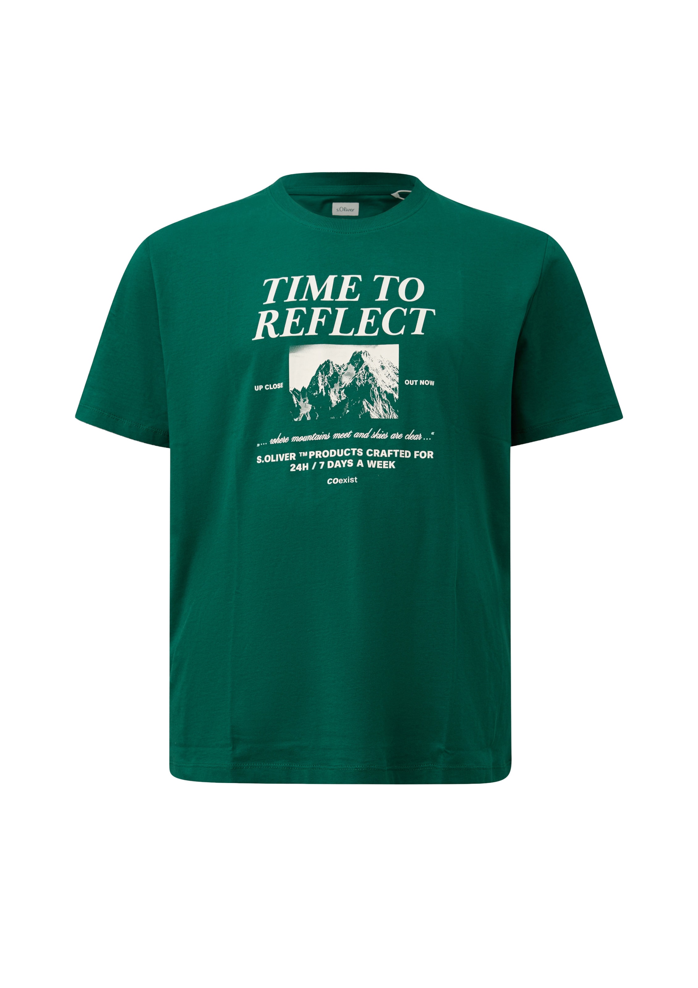 T-Shirt s.Oliver Men Big Sizes en vert : devant