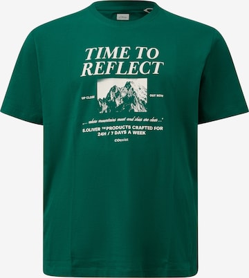 T-Shirt s.Oliver Men Big Sizes en vert : devant