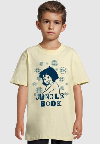 T-Shirt 'Jungle Book - Mowgli Flowers' ABSOLUTE CULT en jaune : devant