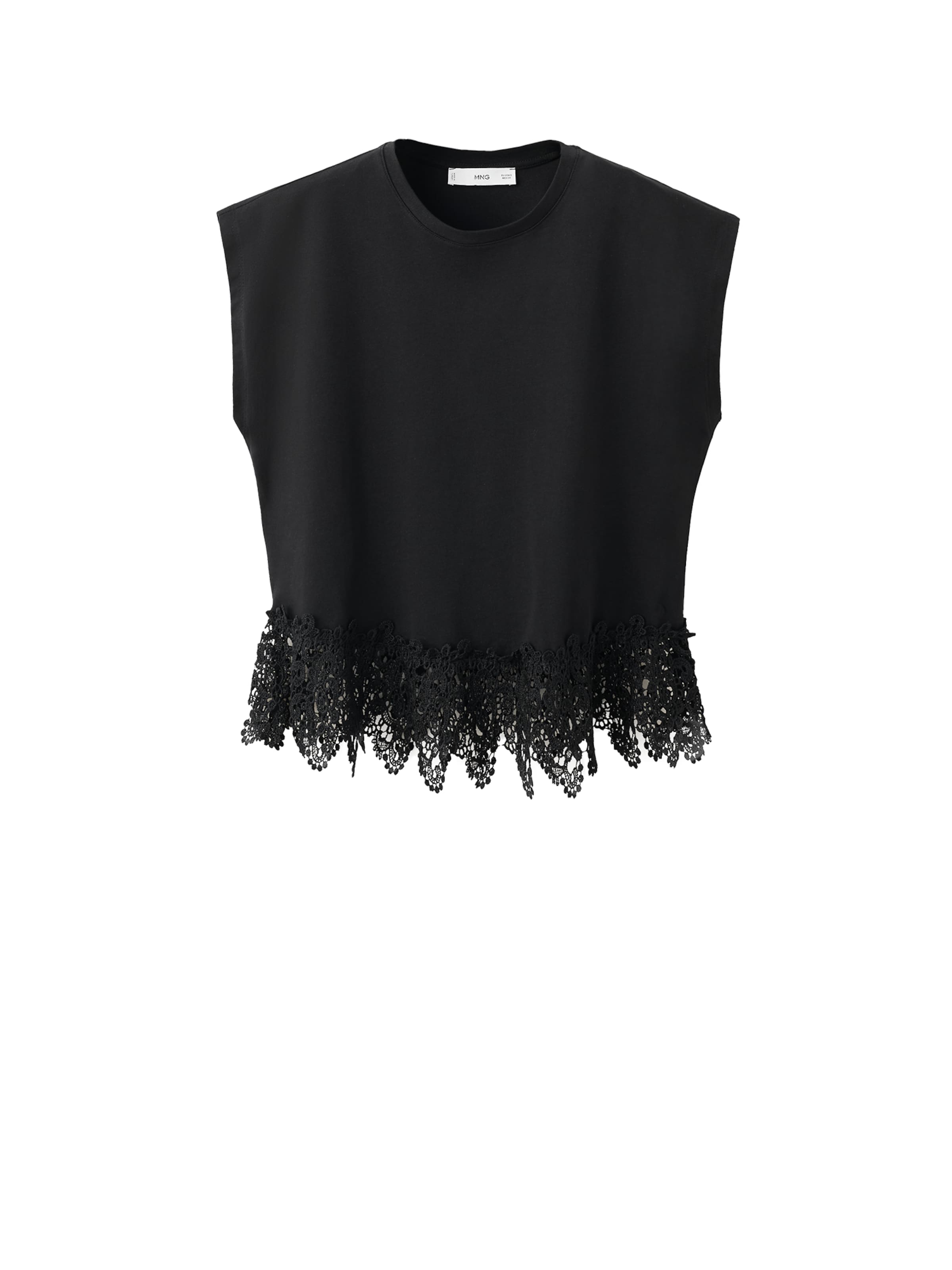MANGO T-shirt 'BLONDE' i svart: framsida