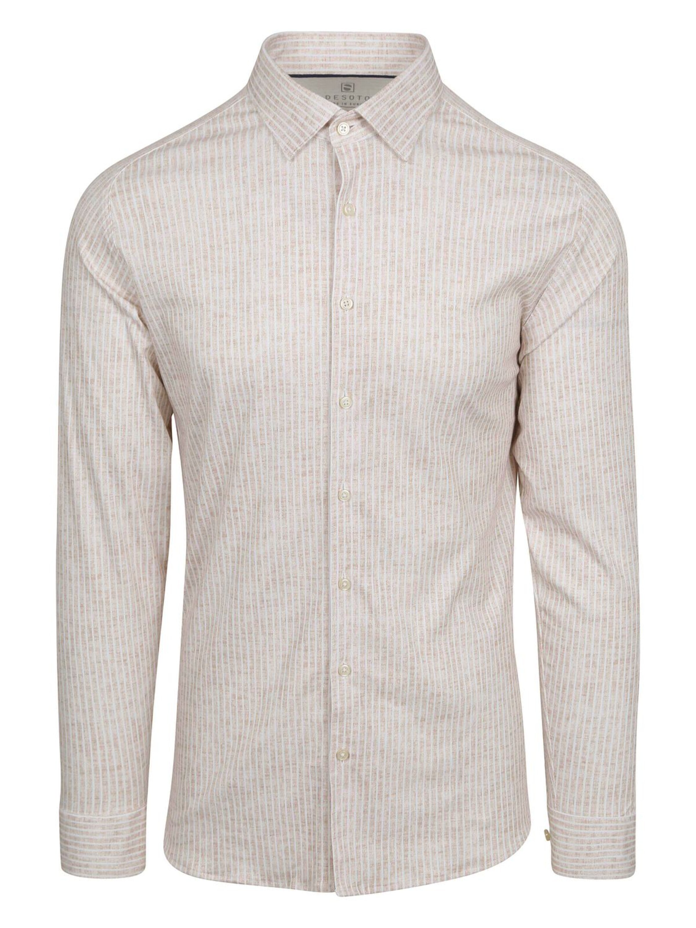 DESOTO Slim Fit Hemd‌‌‌‌‌‌ in Beige: Vorderseite