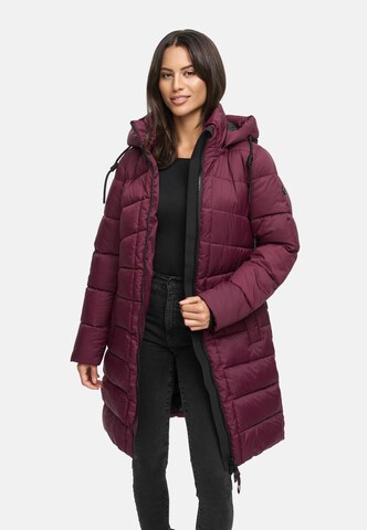 MARIKOO Winter coat 'Kaltnäschen 16' in Red: front