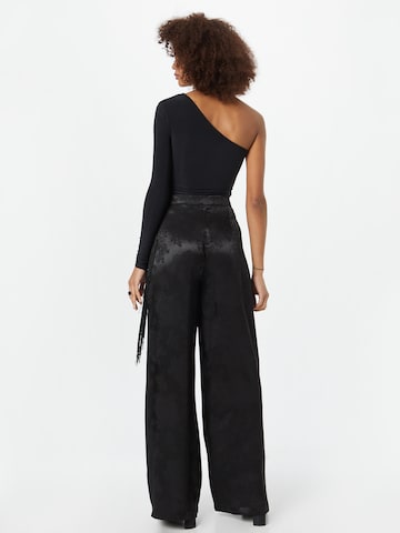 Nasty Gal Wide leg Pleat-front trousers in Black
